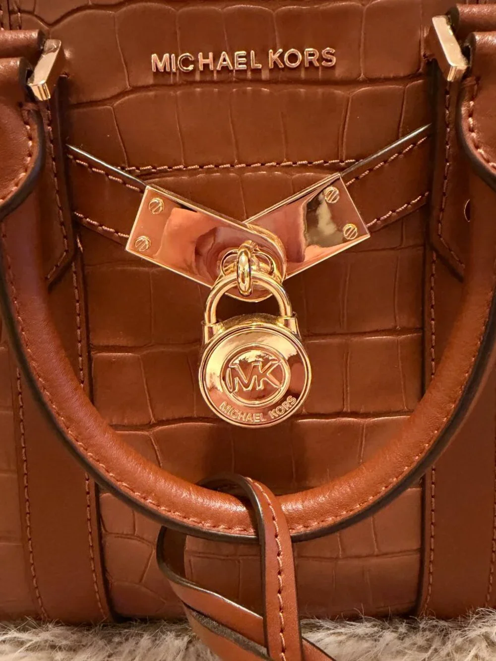 Michael Kors Nouveau Hamilton Small Satchel | Chestnut Leather | NEW 🤎